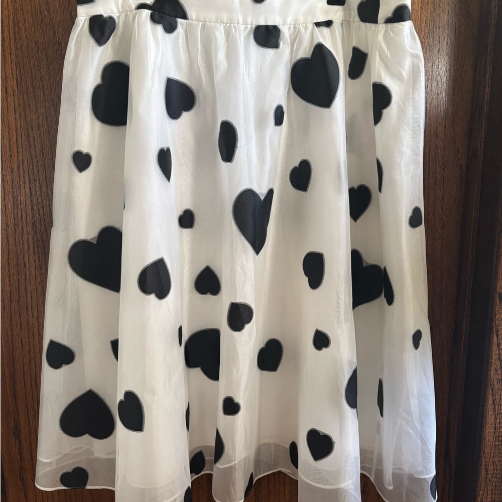 EUC CHARMING J. Crew Black and White Organza Full Skirt US 14
